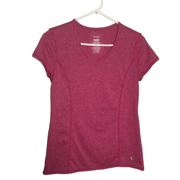 Danskin Now Womens Pink Semi-fitted V-neck Sz S - Picture 1 of 8